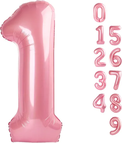 Miniatura 388 de Globos de números de 5 globos de 40 pulgadas, decoraciones de cumpleaños azules para niños y niñas, globos de números azul marino grandes