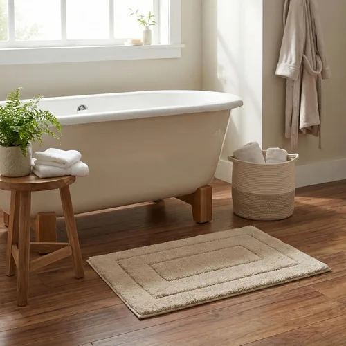 Miniatura 43 de GRANNY SAYS Alfombras de baño antideslizantes, lavables, extra suaves y absorbentes de agua para baño, alfombra de baño peluda de felpa, alfombra
