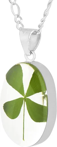 Miniatura 6 de TAMI Collar de plata con flor prensada