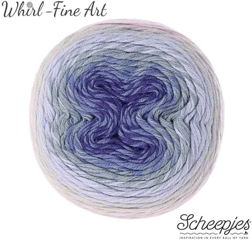 Miniatura 2 de Scheepjes Whirl Fine Art - Hilo degradado, 220 g (7.8 oz) – Minimalismo 650, Superwash Merino, mezcla de acrílico y nailon 650 Minimalismo