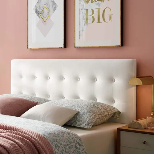 Miniatura 11 de Modway Emily - Cabecero de terciopelo con estilo capitoné para cama Queen, color azul claro