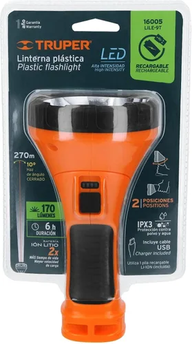 Miniatura 4 de TRUPER LILE-9T - Linterna recargable de 9 LED, 40 lúmenes