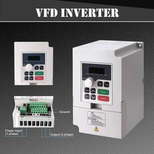 Miniatura 5 de Kits de motor de husillo CNC, 110 V, 1.5 KW, ER11, motor de husillo cuadrado refrigerado por aire, motor CNC de husillo CNC + 110 V 1.5 KW VFD +