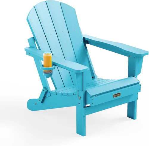 Miniatura 29 de SERWALL - Silla plegable Adirondack para patio, jardín, exterior, resistente a la intemperie, sillas para hoguera, color naranja
