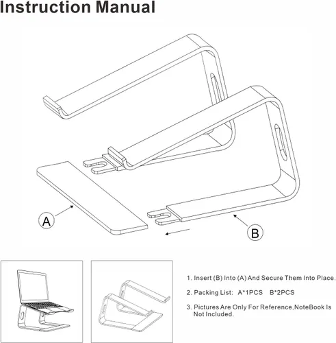 Miniatura 8 de Soporte ergonómico de aluminio para laptop, soporte para computadora portátil, elevador desmontable para laptop, soporte para portátil de 10 a 17.3