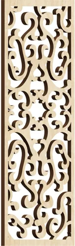 Miniatura 127 de Smithfield Paneles de pared decorativos de madera con calado, 13 3/8 pulgadas de ancho x 34 3/8 pulgadas de alto x 3/8 de alto, roble rojo rojo