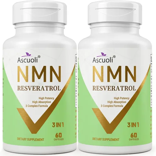 Miniatura 10 de Sublingual NMN 500 mg + Trans-Resveratrol 400 mg, fórmula avanzada 3 en 1 99% puro NMN Resveratrol Suplemento para Boost* NAD, células, inmune