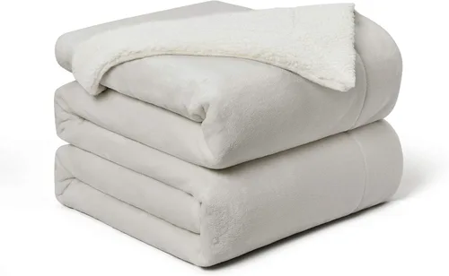 Miniatura 36 de Walensee Manta de Forro Polar Sherpa (Tamaño Individual 60"x80" Coral) Manta Afelpada Peluda Súper Suave Reversible de Microfibra y Franela