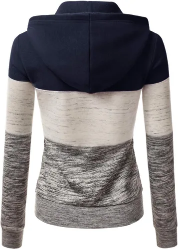Miniatura 3 de DOUBLJU - Chaqueta ligera y delgada con capucha y cierre de cremallera para mujer, disponible en talla extragrande