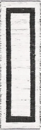 Miniatura 8 de Unique Loom Chindi Jute Collection - Alfombra de área (2 pies 2 pulgadas x 6 pies 1 pulgada, blanco y negro/negro)