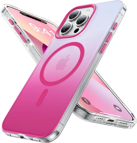 Funda magnética para iPhone 14 Pro Max [compatible con MagSafe] [probada en caídas de grado militar de 10 pies] Funda delgada translúcida mate para