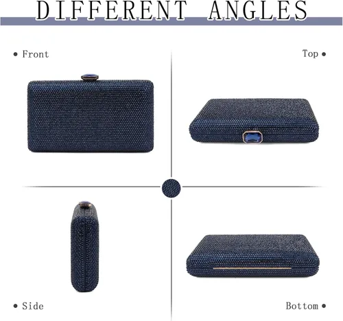 Miniatura 3 de KUANG! Bolsas de noche de cristal para mujer, bolsa de mano formal para fiesta, bolso de boda con diamantes de imitación, bolso de novia para fiesta