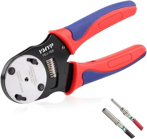 Crimpadora Deutsch de Barril Cerrado Tamaño 16, de 4 Vías con Guía, de 8 Impresiones Tipo para Contactos Sólidos Deutsch Calibre 18-14 AWG (YEJ-16X)