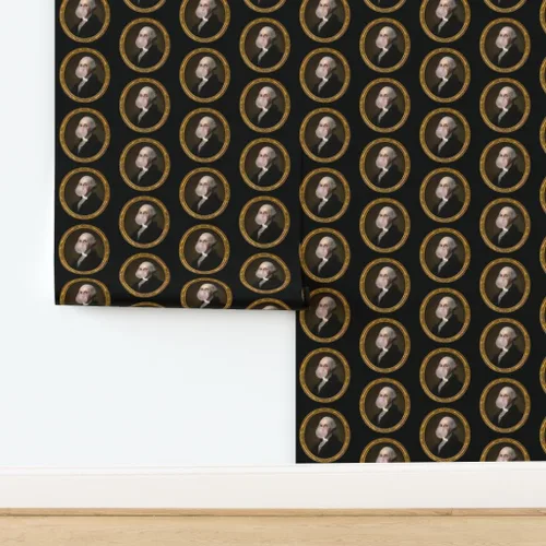 Miniatura 4 de Spoonflower Papel tapiz para despegar y pegar - George Washington Bubble Gum Historia de la Biblioteca Histórica Divertida Histórica Papel pintado