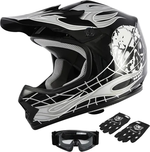 SLMOTO - Casco DOT para niños y jóvenes, casco de motocross para todoterreno y calle, casco de motocicleta, casco de bicicleta de tierra, motocross,