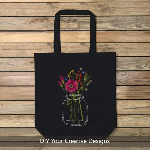 Miniatura 3 de TOPDesign - Bolsa de lona de algodón súper fuerte, grande de 10 onzas