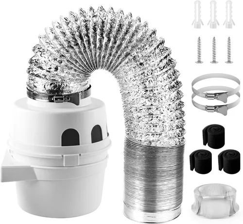 Kit de ventilación para secadora interior Cenipar TDIDVKZW con filtro 3 en 1 y conducto de manguera Proflex de 4 pulgadas por 5 pies para secadoras