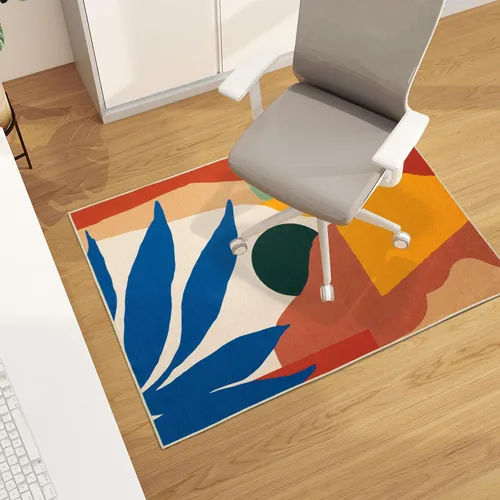Miniatura 66 de chakme Tapete para silla de oficina para suelo de madera dura, 48 x 36 pulgadas, protector de escritorio de computadora de fácil deslizamiento