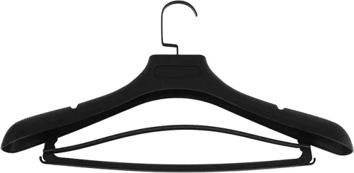 Miniatura 5 de DEDU Perchas de traje para hombre, paquete de 15 perchas de plástico extra anchas de 17.7 pulgadas, sin parachoques, portátiles, resistentes