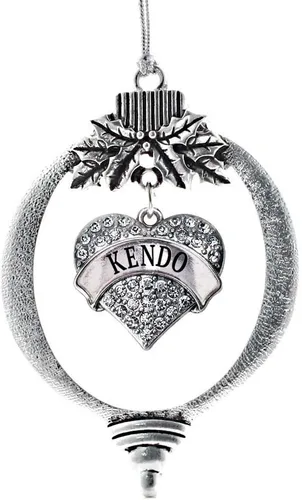 Miniatura 104 de Inspired Silver - Red Merry - Adorno de Navidad plateado - Adorno de árbol de Navidad con dije de corazón con circonita cúbica - Decoración colgante