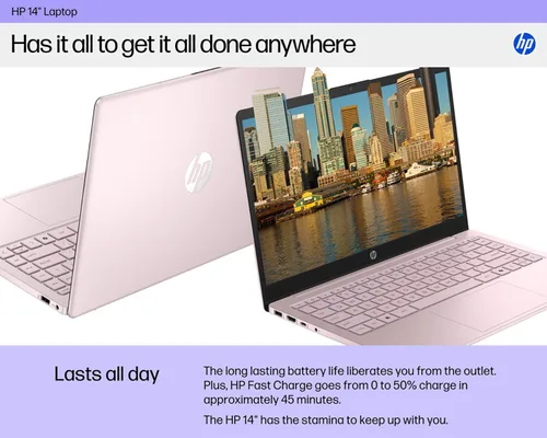 Miniatura 3 de HP Laptop Computer with 1-Year Office 365 for Student Daily Study & Home use, Intel N150, 8GB RAM, 256GB SSD+128GB UFS Storage, Long Battery Life &