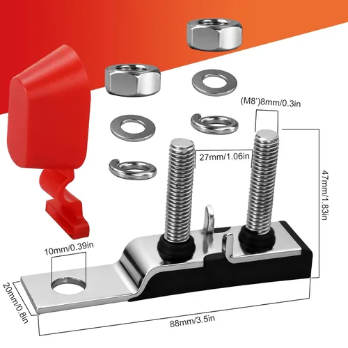 Miniatura 3 de Bloque de Fusibles Terminal Calificado para Marina, Porta Fusibles MRBF de 30-500 AMP para VE, RV, Yates, Estaciones de Carga - Sistemas de Alta