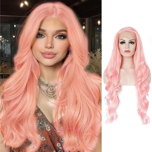 Miniatura 13 de Peluca Baby Blue para Mujeres, las Mejores Pelucas de encaje frontal azules, predepiladas, largas onduladas, peluca de cabello real, sin pegamento