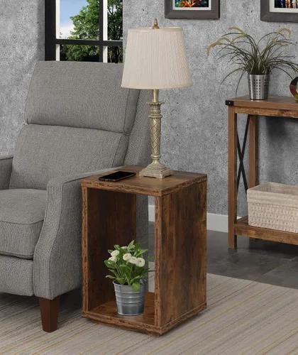 Miniatura 2 de Convenience Concepts Northfield Admiral - Mesa auxiliar con estante, madera de granero