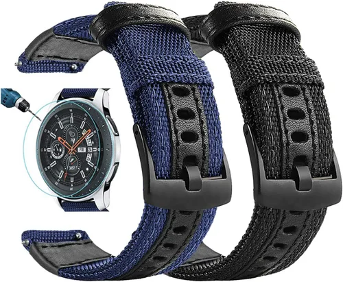 Maxjoy Correas para Galaxy Watch de 1.81 pulgadas, Galaxy Watch 3 de 1.77 pulgadas, Gear S3 Frontier, correa de repuesto de nailon de liberación