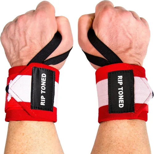 Miniatura 17 de Rip Toned Muñequeras de 18" – Correas de muñeca respaldadas por la USPA para levantamiento de pesas – Soporte de muñeca de calidad – Ajustables, Rojo