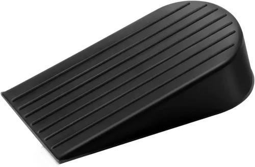 Miniatura 13 de Crosize Topes de puerta para parte inferior de la puerta, topes de puerta de goma premium, cuña de puerta resistente para alfombra, baldosa, Blanco
