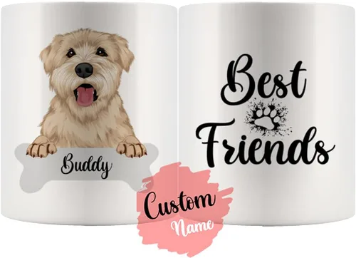 Miniatura 13 de Taza personalizada de Wheaten Terrier con diseño de perro mamá y papá, taza de Wheatie Dog para hombres y mujeres, taza de regalo de dueño de perro