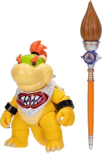 Miniatura 10 de Figuras de acción de la película Super Mario Galaxy de 5 pulgadas Serie 1 – Bowser Jr. Figura con accesorio de pincel – Detalles premium y 17 puntos