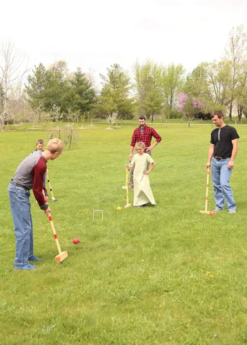 Miniatura 2 de Family Tradition - Juego de croquet de madera para 8 jugadores con bolsa de transporte