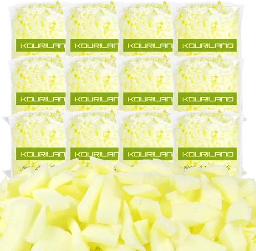 Miniatura 12 de Relleno de puf de 5 libras, repuesto de espuma viscoelástica triturada con gel de enfriamiento, relleno de espuma suave y de alta resistencia