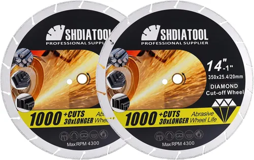 Miniatura 10 de SHDIATOOL Disco de corte de metal de diamante de 4 pulgadas para tubo de acero Ángulo de barras de refuerzo de hierro Hoja de rueda de corte soldada