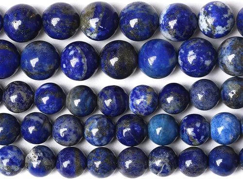 4MM 88 piezas Cuentas de piedra natural de lapislázuli azul de grado A de 88 piezas para hacer joyería, pulseras de cristal DIY 1 hebra Azul