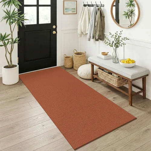 Miniatura 151 de KOZYFLY - Tapetes para entrada, lavable, tejido, con respaldo de goma antideslizante, de algodón, interiores, cocina, entrada, vestíbulo y puerta
