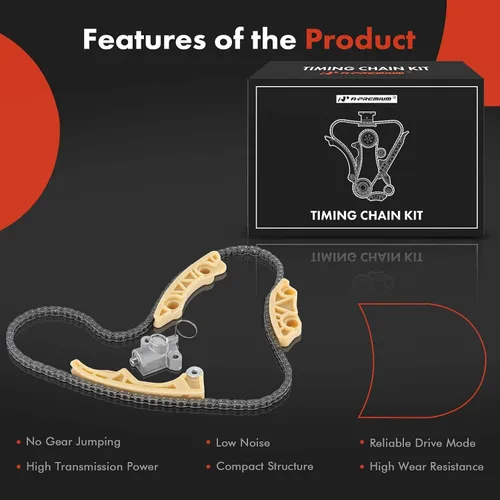Miniatura 7 de A-Premium Kit de cadena de distribución del motor con tensor y guía [compatible con DOHC, 4Cyl 2.0 2.2 2.4L] Compatible con vehículos Chevy