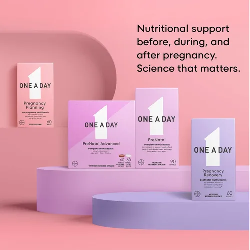 Miniatura 8 de One A Day Multivitamínico prenatal de planificación del embarazo para mujeres, vitaminas preembarazo para mujeres con metilfolato, ácido fólico