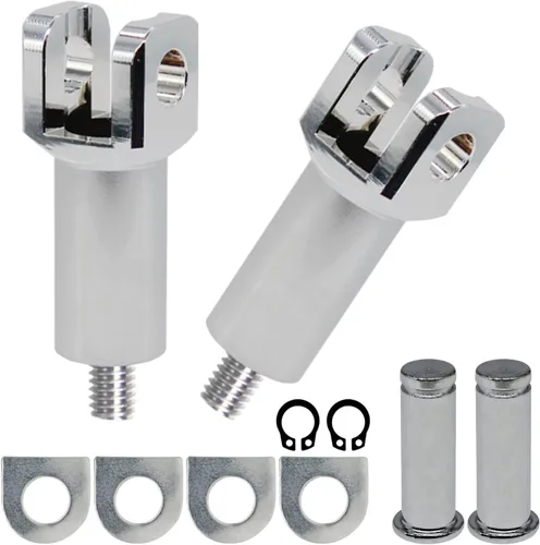 Miniatura 7 de Soporte de clavija de pie de pasajero Soporte Kit de horquilla compatible con Harley Davidson Softail 2000-2006. (negro)