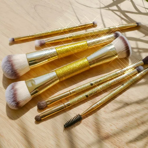 Miniatura 9 de DUcare Cepillo para Base de Maquillaje, Bronceador, Contorno, Maquillaje, Cepillo de Dos Puntas, Autobronceador, Cepillo Escultor para Mezclar Polvo