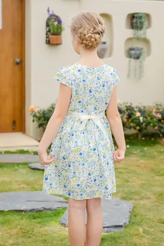 Miniatura 4 de SMILING PINKER Vestidos de verano para niñas pequeñas, de algodón, sin mangas, mariposa