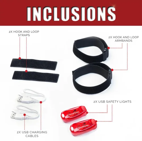 Miniatura 3 de Paquete de 2: luces LED de seguridad + chalecos reflectantes