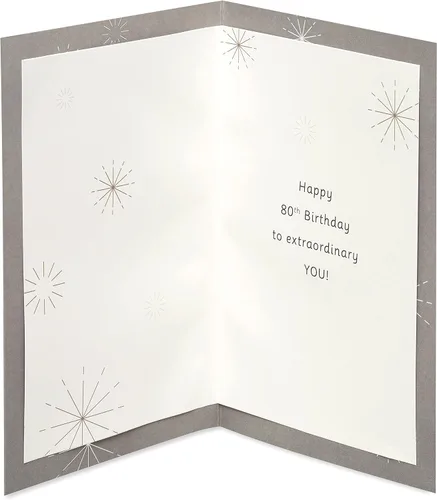 Miniatura 2 de American Greetings Tarjeta de cumpleaños número 80 (Extraordinary You)