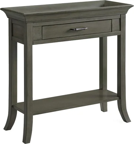 Miniatura 10 de Leick Home Mesa de Consola Mission, Madera Maciza, 1 Cajón de Almacenamiento, Estante de Exhibición Inferior, Profundidad Estrecha, Fácil Montaje