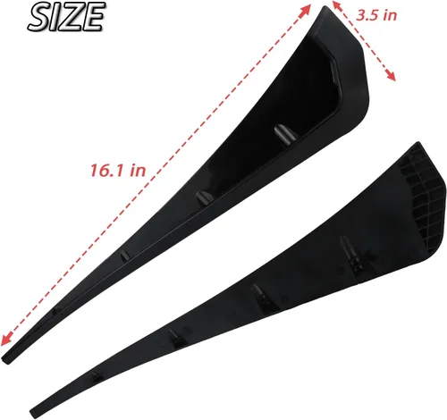 Miniatura 4 de Adhesivos de decoración para parachoques laterales de coche negro con rejilla de ventilación, material ABS, alerones para parachoques, adhesivos