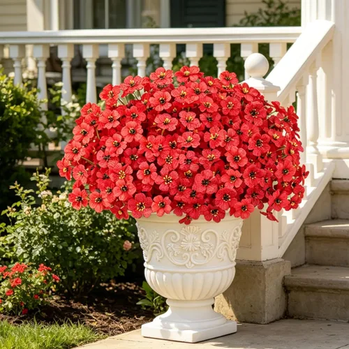 Miniatura 64 de AmyHomie 16 paquetes de flores artificiales de eucalipto negro para exteriores, resistentes a los rayos UV, flores sintéticas que no se decoloran