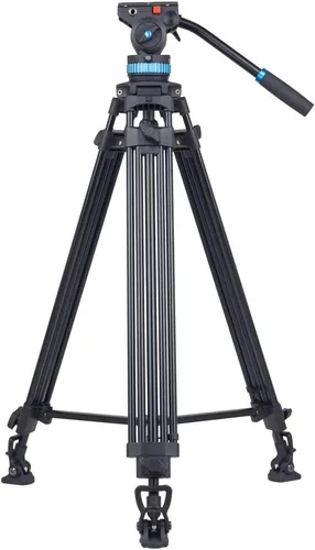 Miniatura 4 de SIRUI AM-25S Trípode de Video, 74.8" Trípode Profesional de Servicio Pesado con Cabezal Fluido de Amortiguación Ajustable para Videocámara, Cámaras