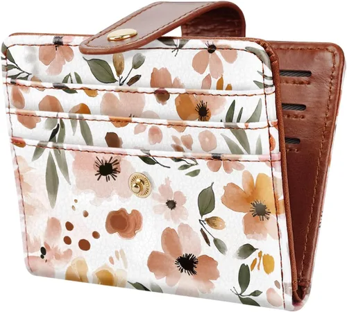 Miniatura 30 de Carteras pequeñas para mujer, diseño delgado y minimalista, tarjetero plegable para bolsillo o bolso, Mariposas negras